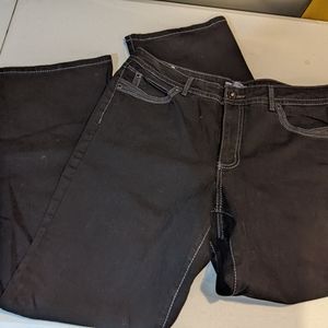 Bandolino 16 black straight leg with mini boot jeans NWOT